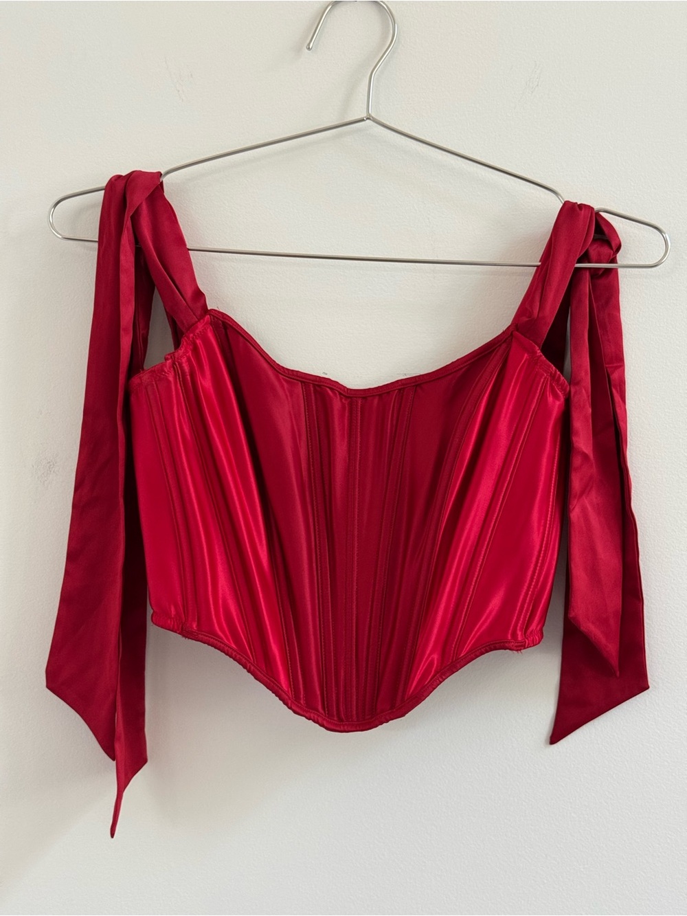 Victoria's Secret Red Satin Corset Top